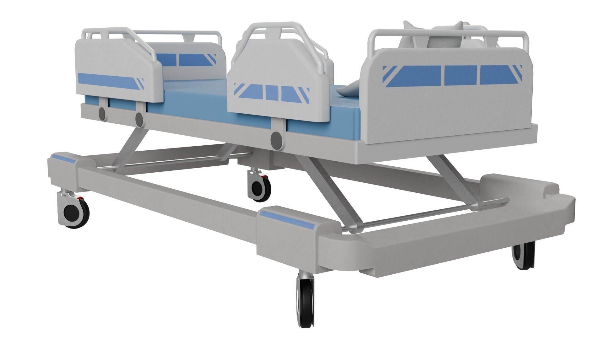 Hospital Bed 3D model_2