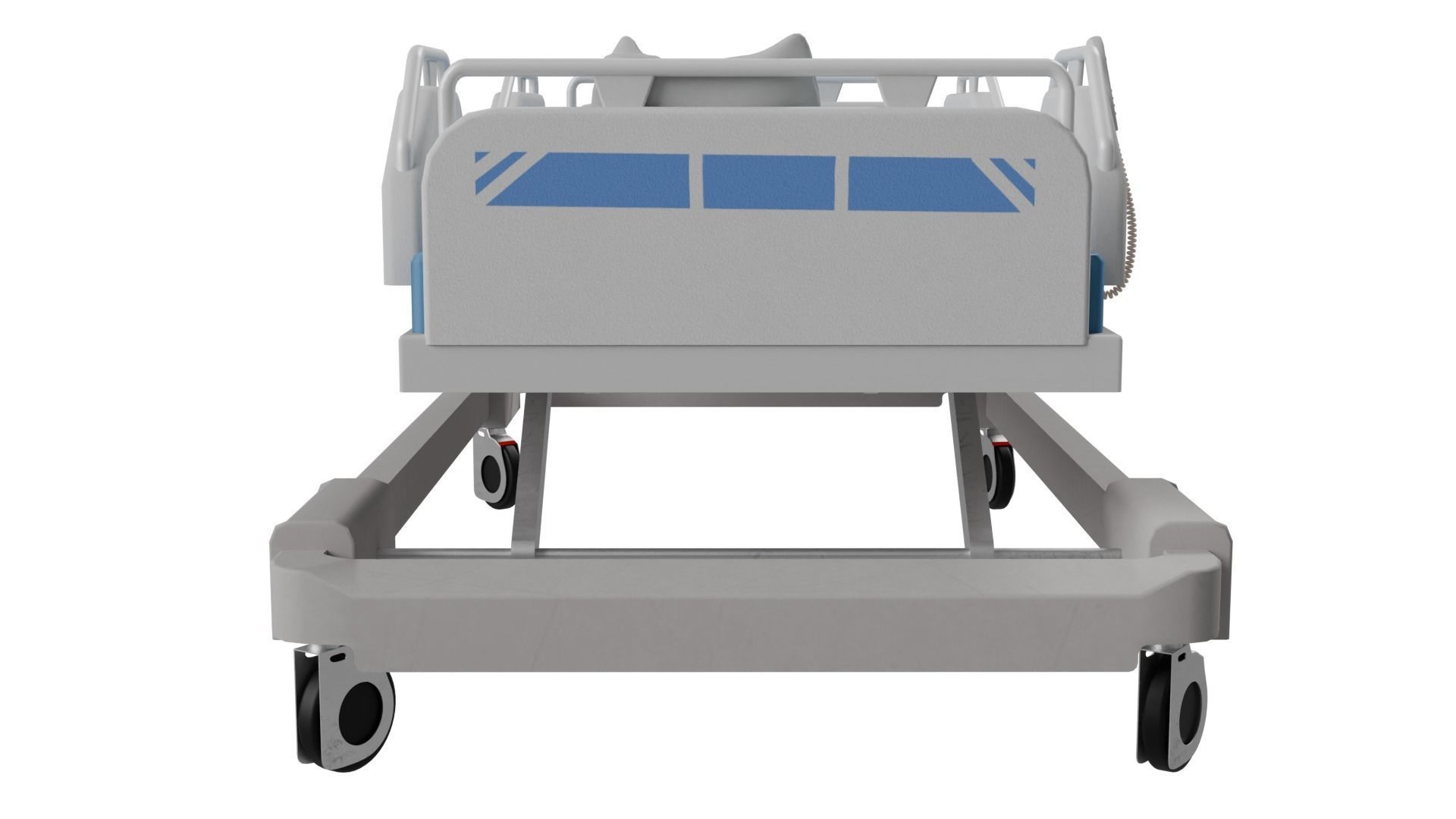 Hospital Bed 3D model_3