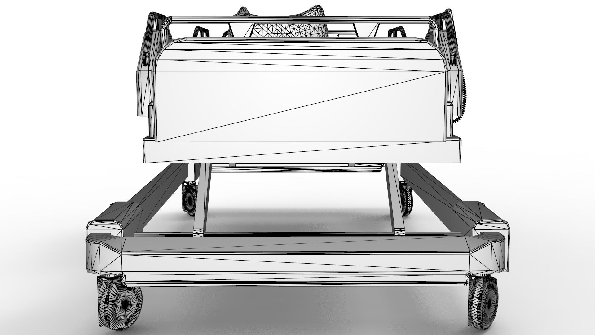 Hospital Bed 3D model_12