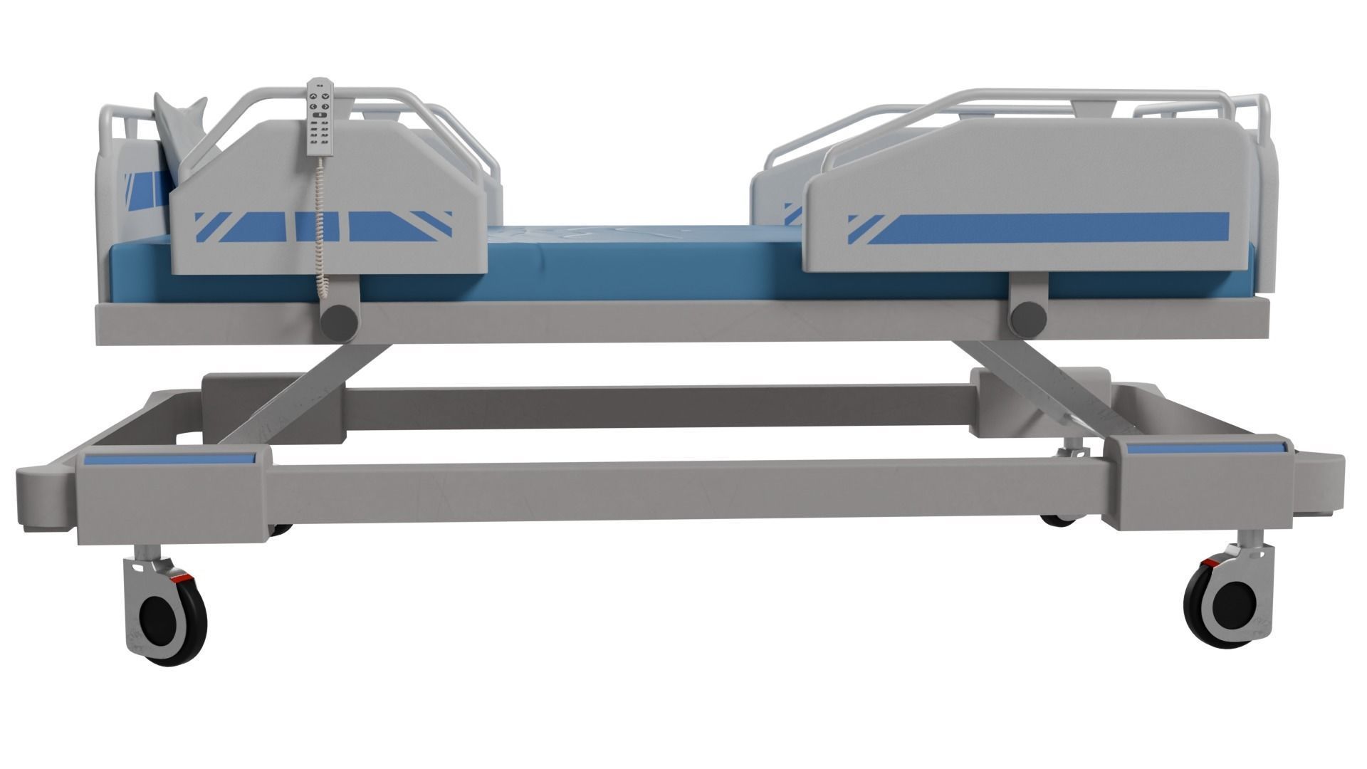 Hospital Bed 3D model_5
