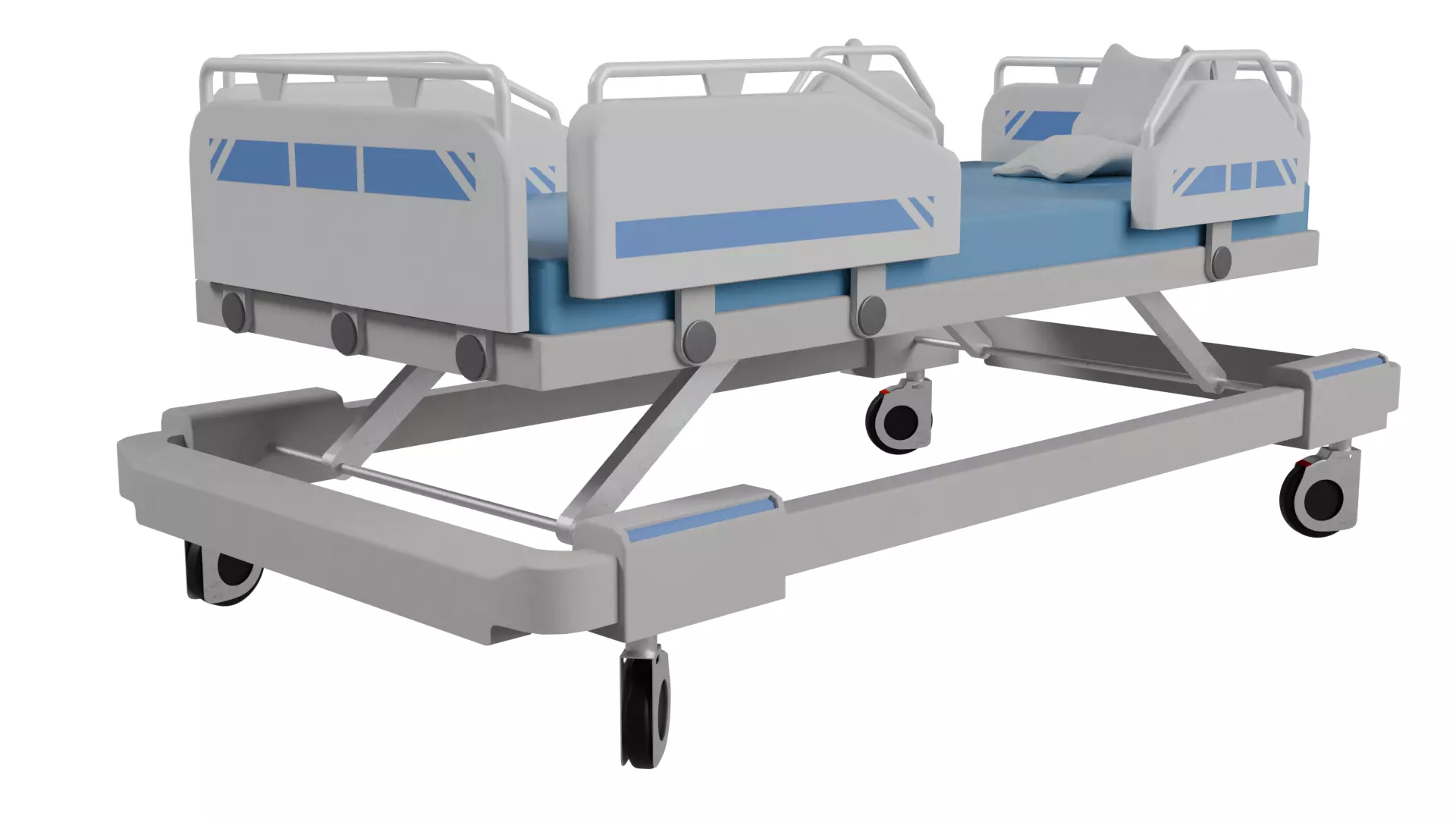 Hospital Bed 3D model_0