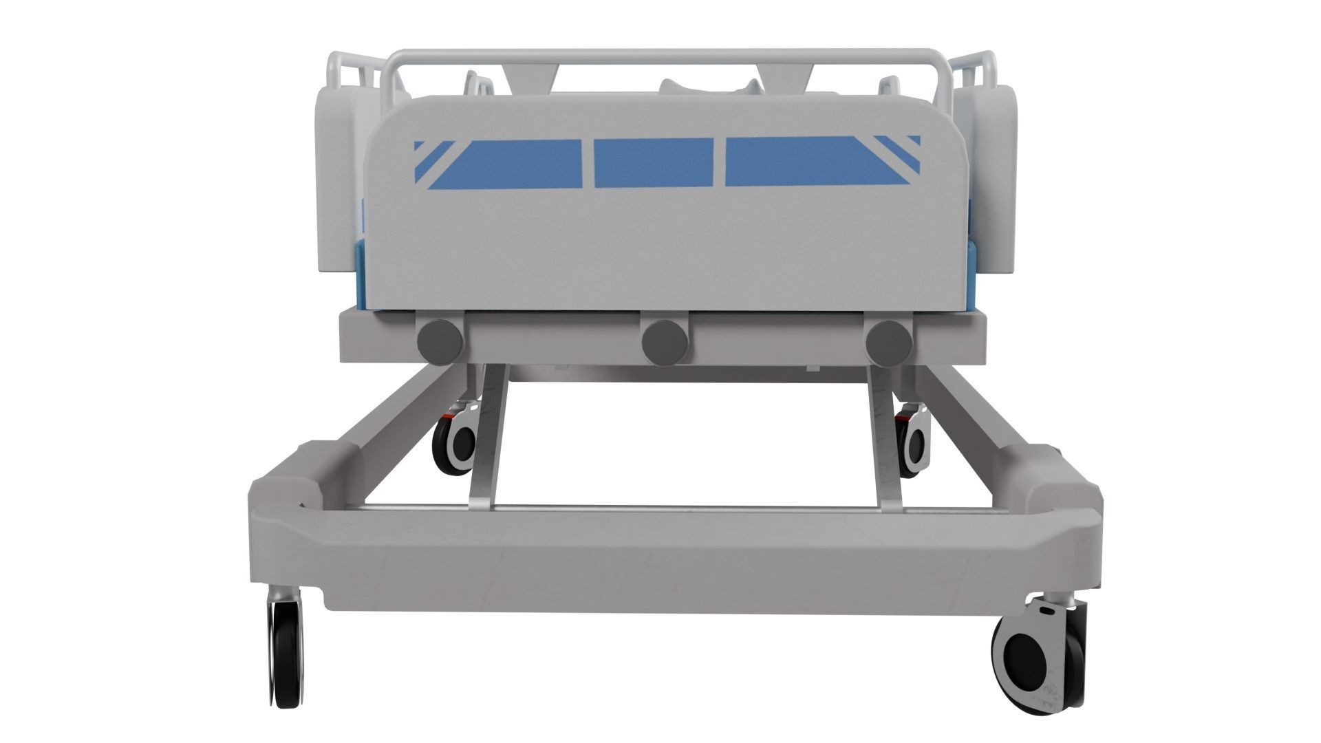 Hospital Bed 3D model_7
