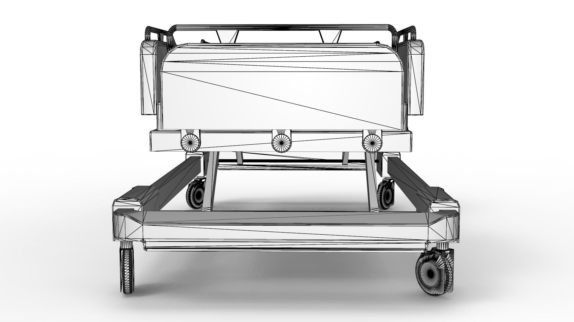 Hospital Bed 3D model_16