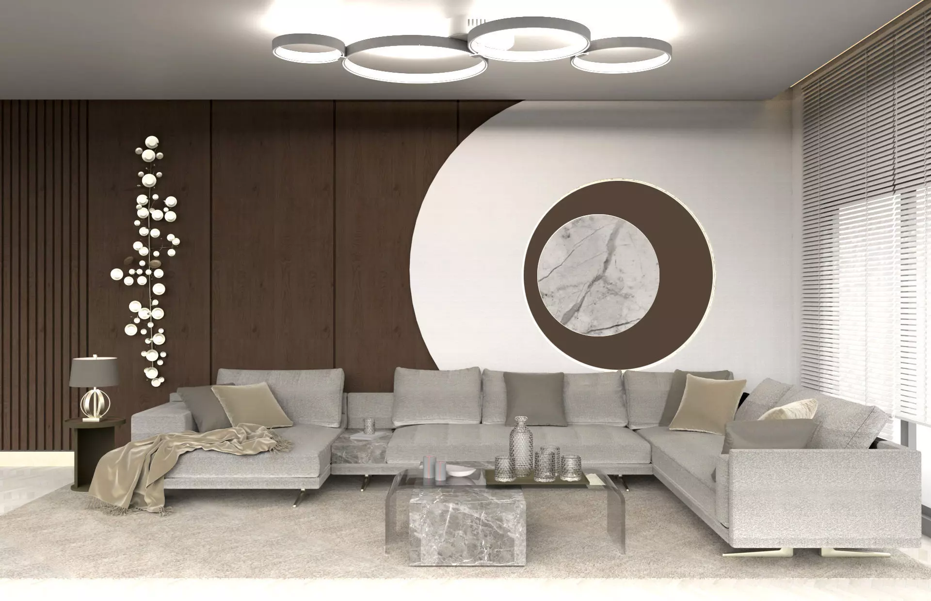 Interior Living Room Scene 3D model_0