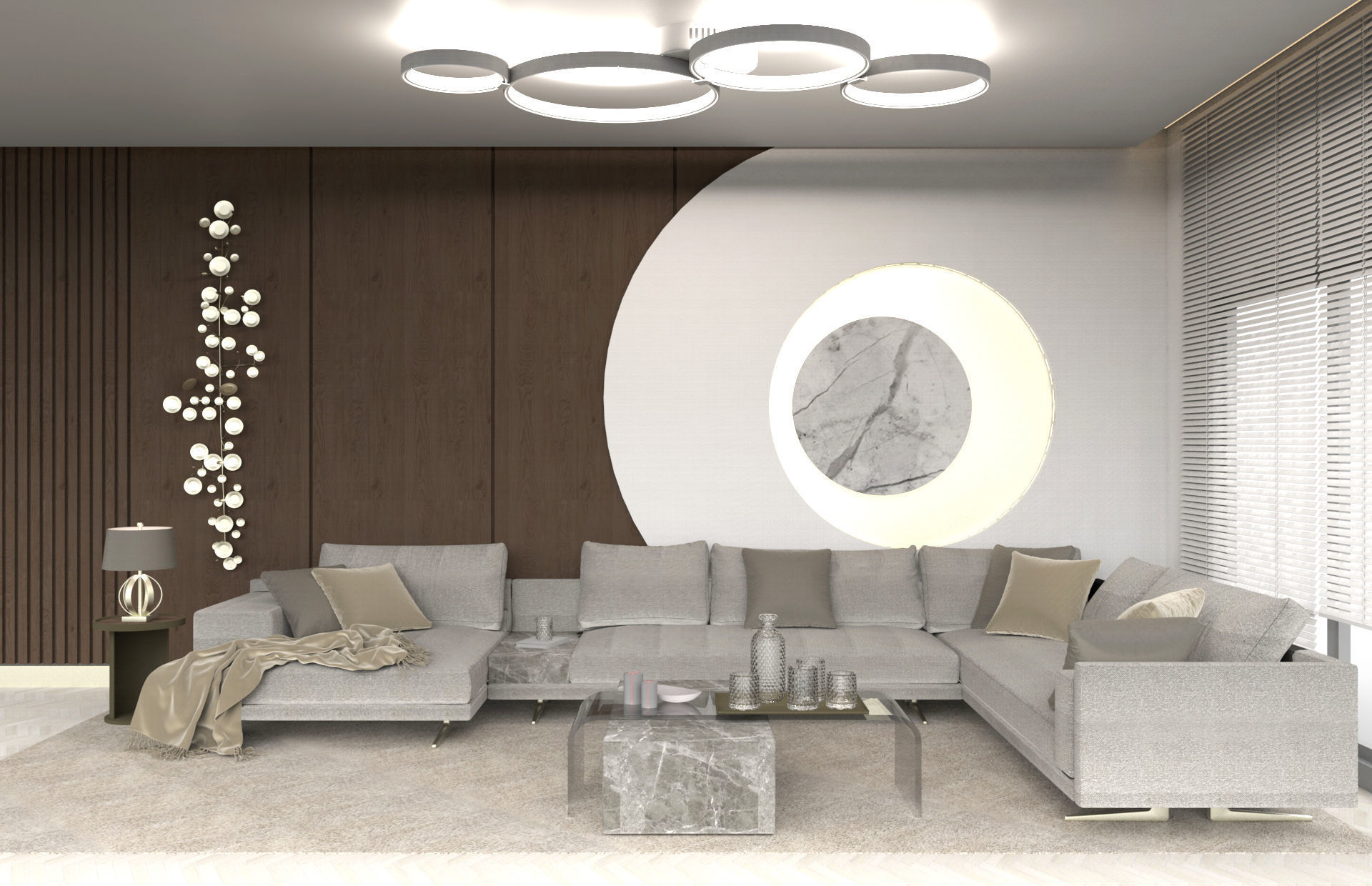 Interior Living Room Scene 3D model_1