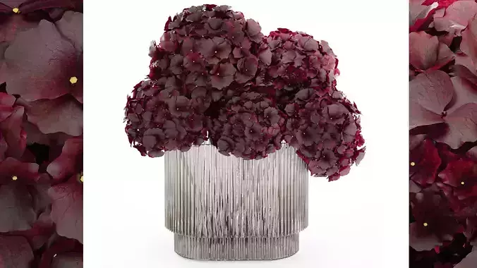 Small minimalist flower bouquet hydrangea vase 358