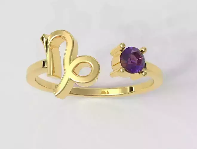 Zodiac Ring - Capricorn 3D print model