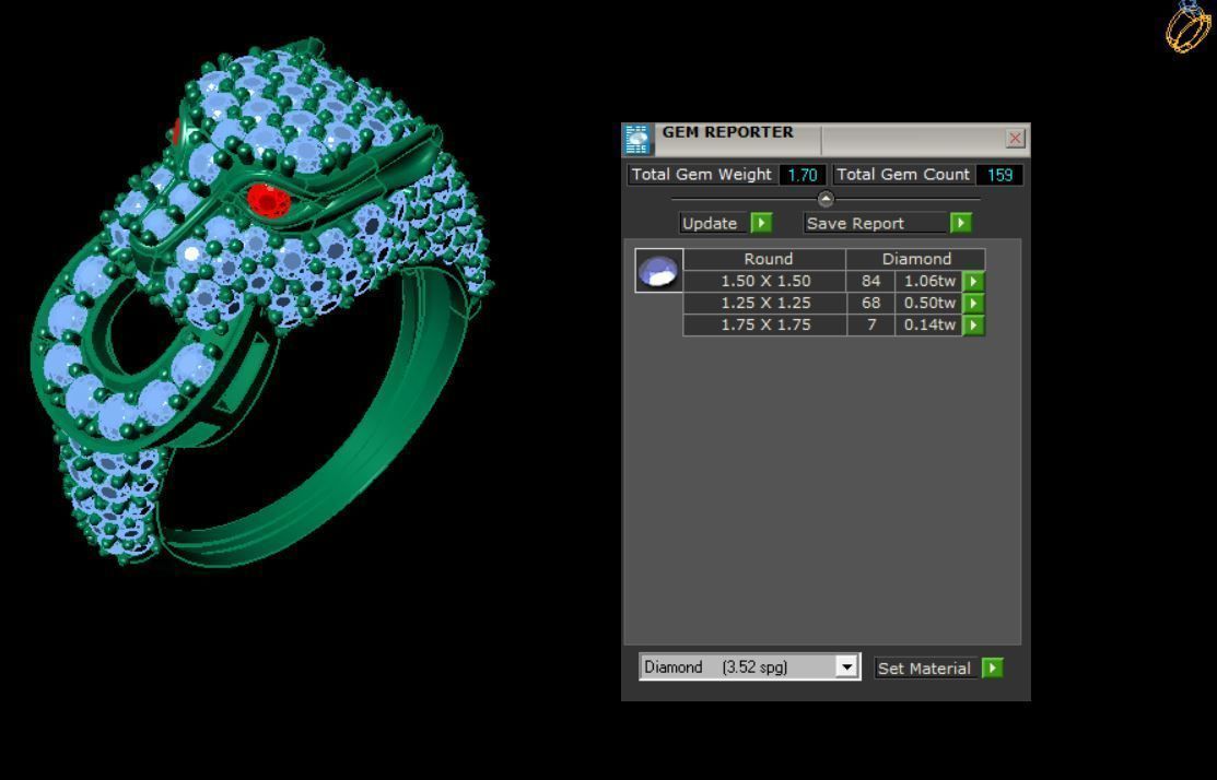 TIGER RING 3D print model_1