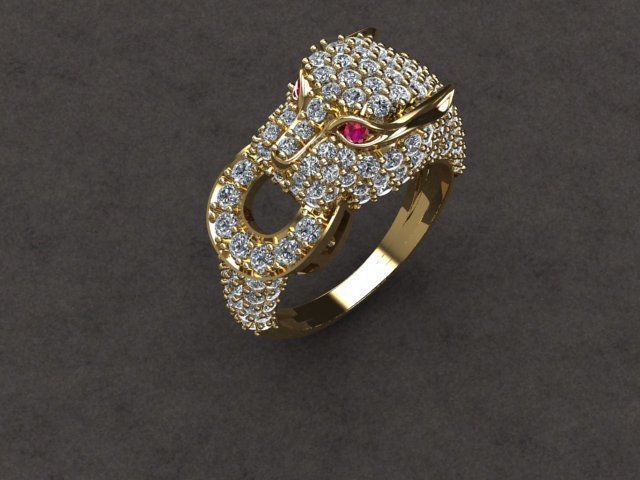 TIGER RING 3D print model_3