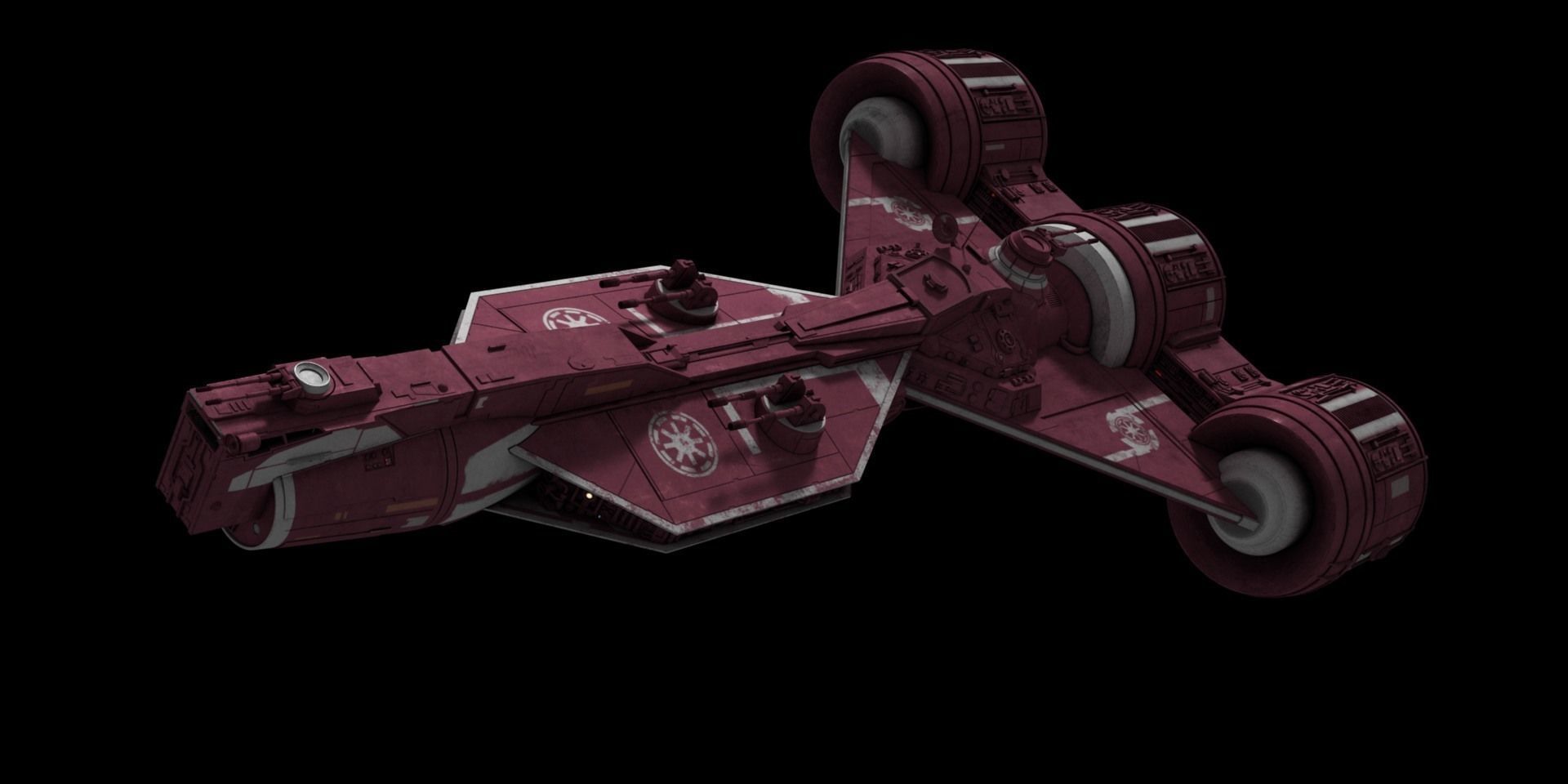 Star Wars Consular Class Cruiser - C70 Charger 3D model_10