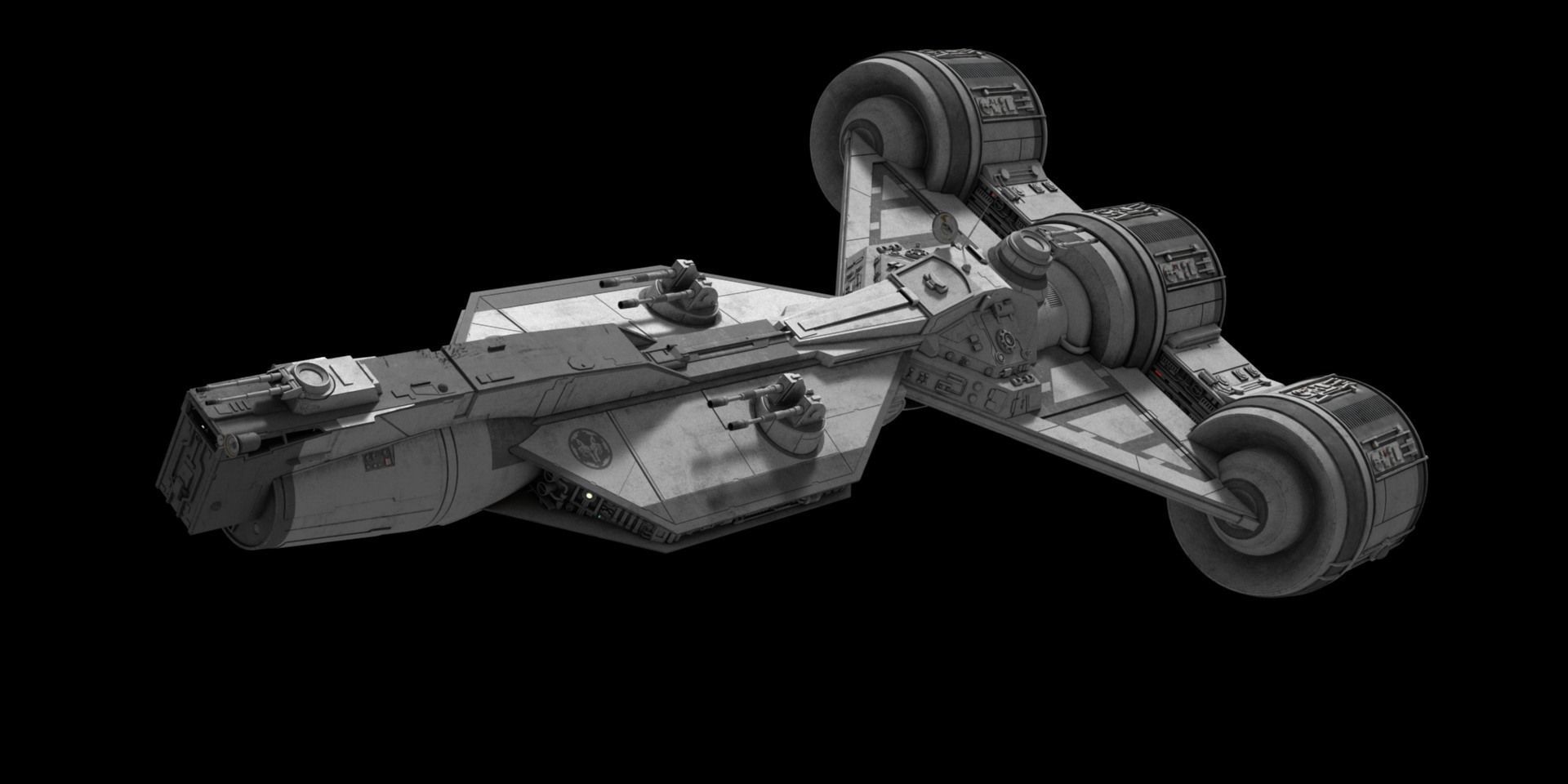 Star Wars Consular Class Cruiser - C70 Charger 3D model_9