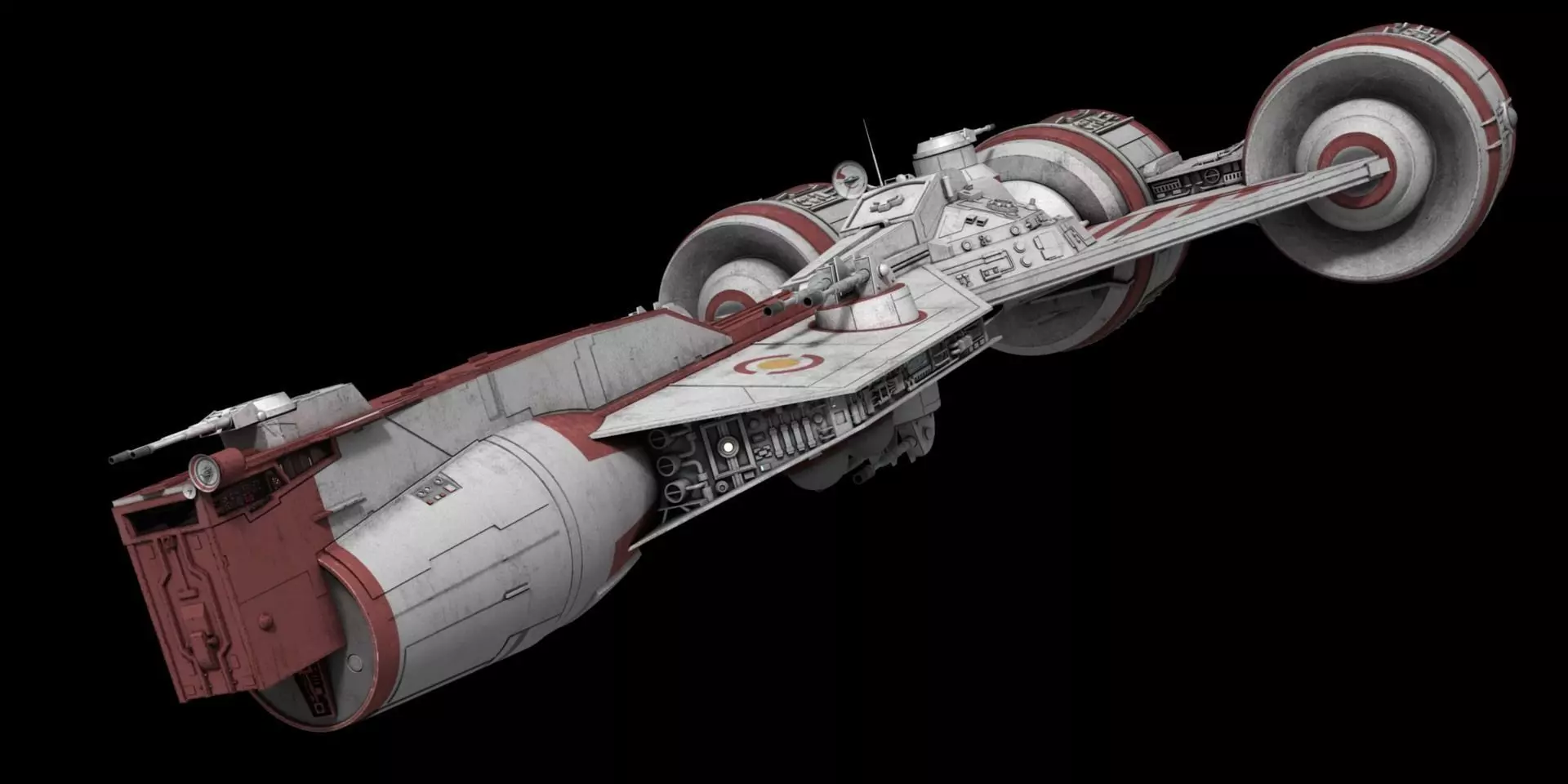 Star Wars Consular Class Cruiser - C70 Charger 3D model_0