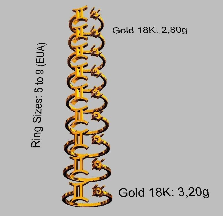 12 Zodiac Rings 3D Model Collection_21