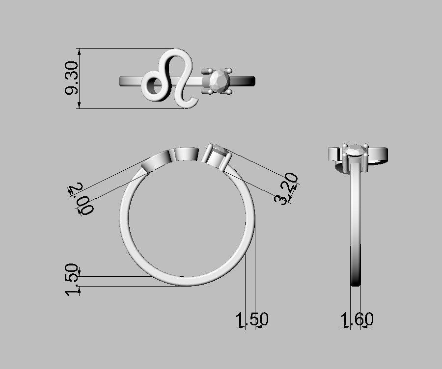 12 Zodiac Rings 3D Model Collection_26