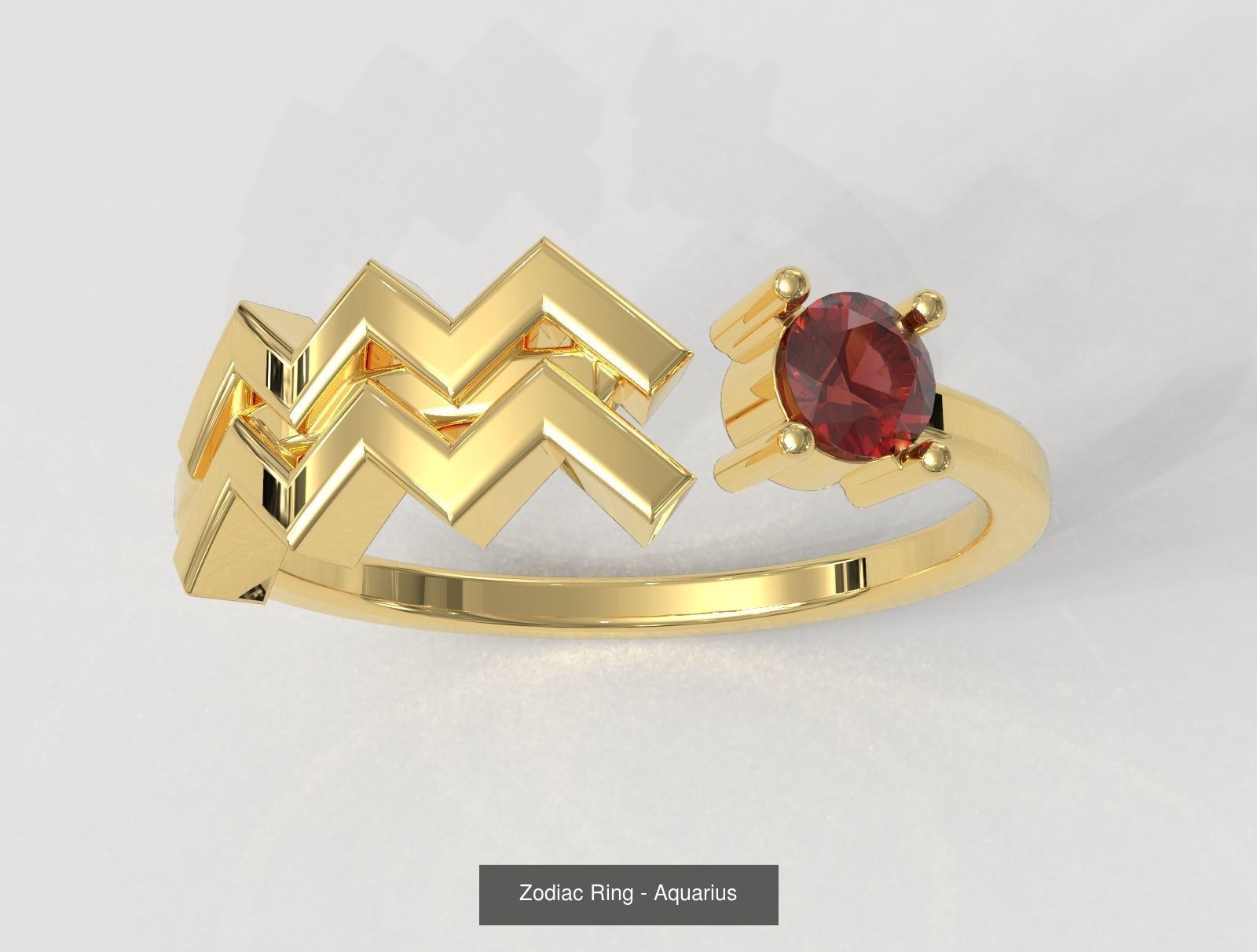 12 Zodiac Rings 3D Model Collection_13