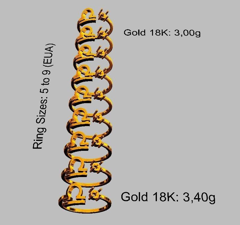 12 Zodiac Rings 3D Model Collection_30