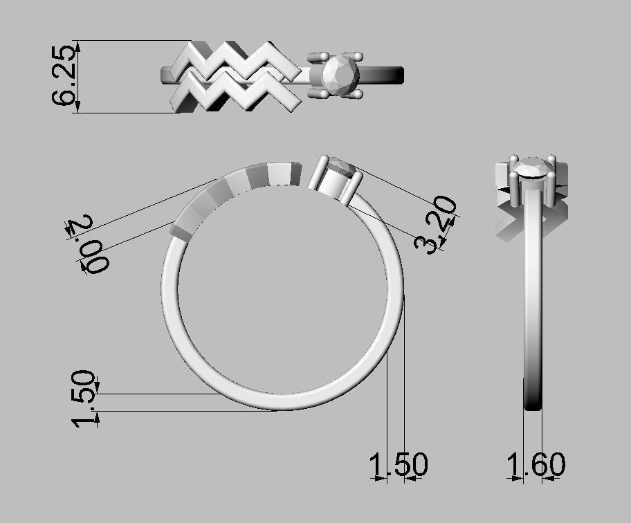 12 Zodiac Rings 3D Model Collection_37