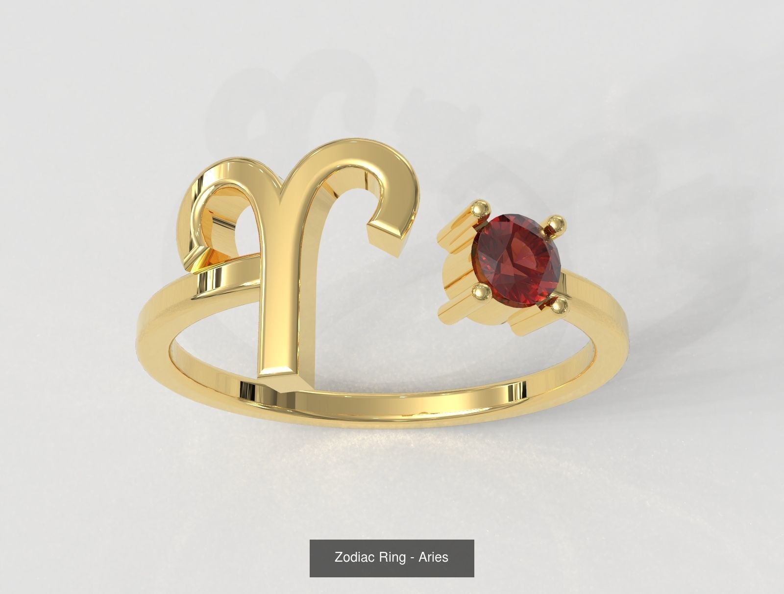12 Zodiac Rings 3D Model Collection_3