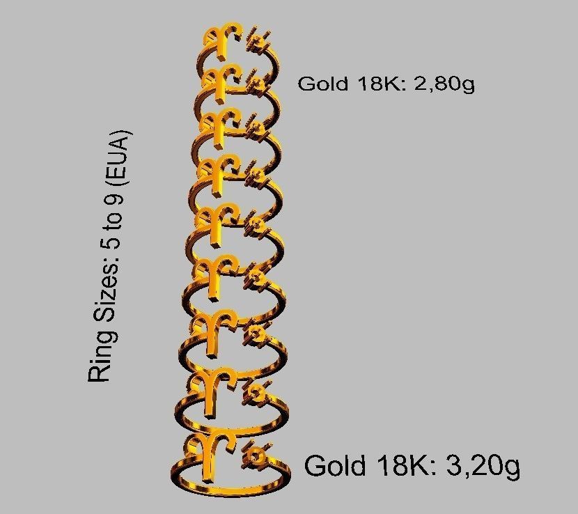 12 Zodiac Rings 3D Model Collection_18