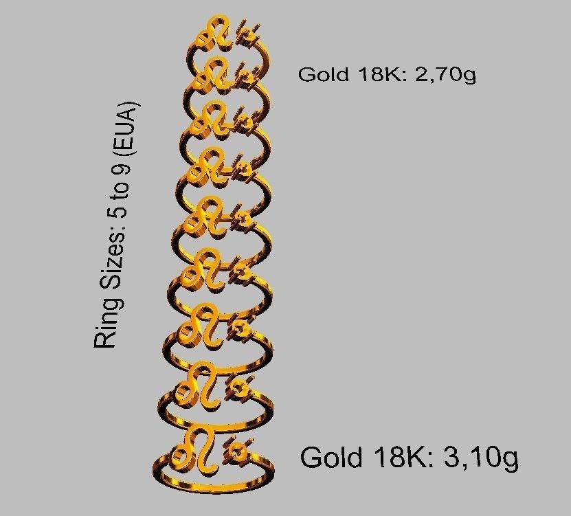 12 Zodiac Rings 3D Model Collection_25