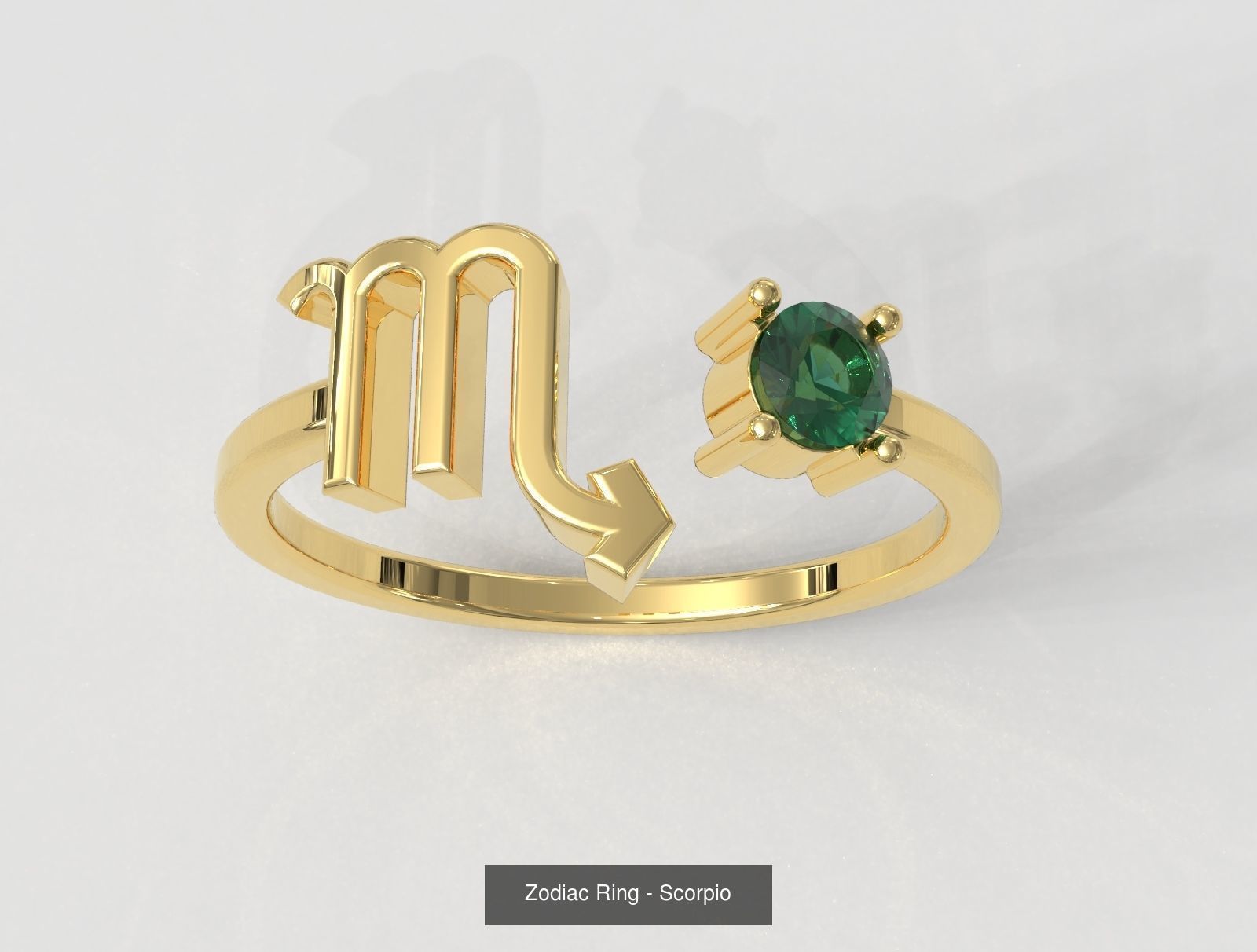 12 Zodiac Rings 3D Model Collection_10