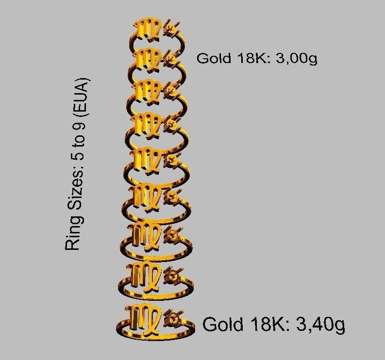 12 Zodiac Rings 3D Model Collection_28