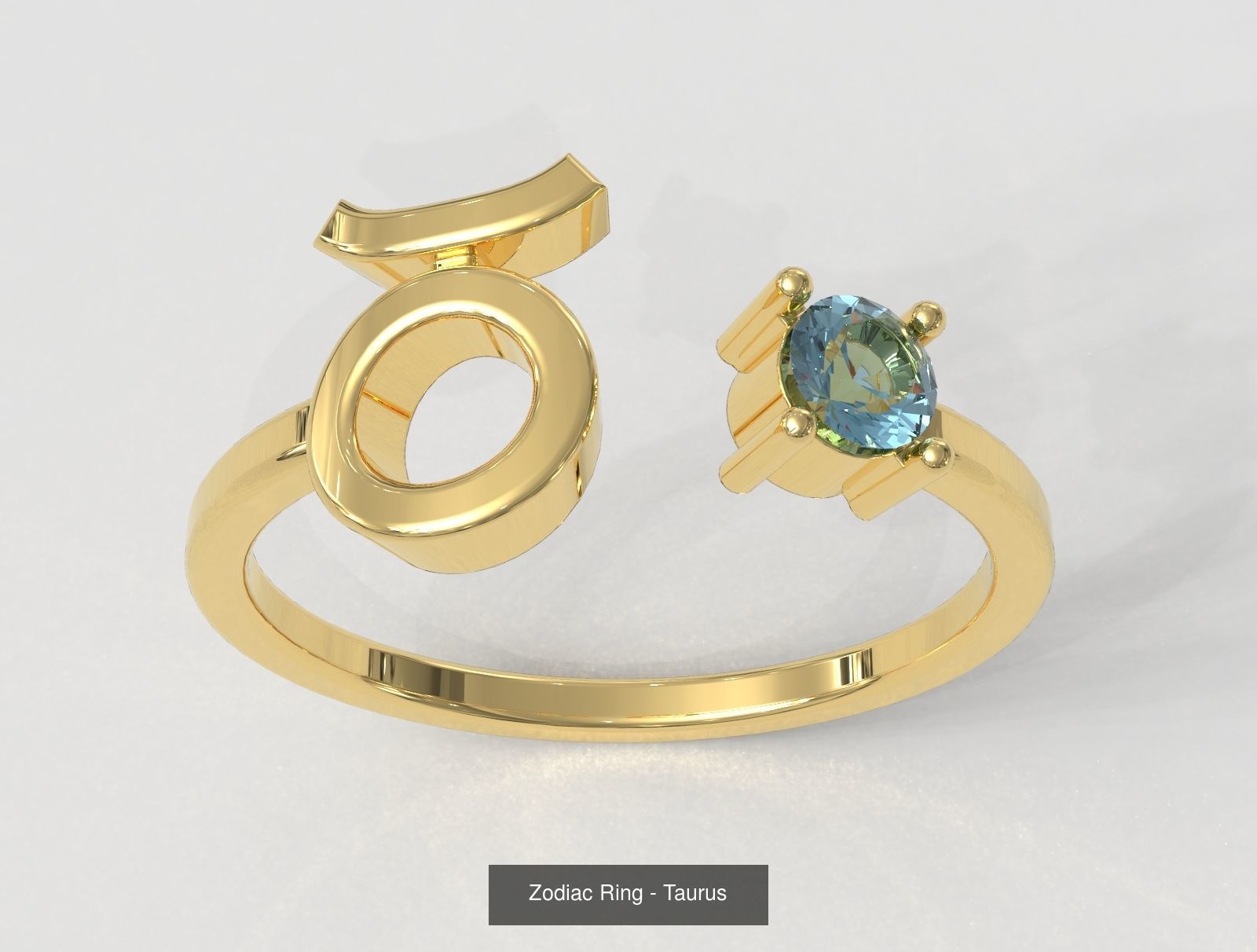 12 Zodiac Rings 3D Model Collection_4