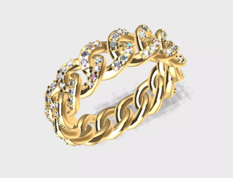 Cuban ring Free 3D print model