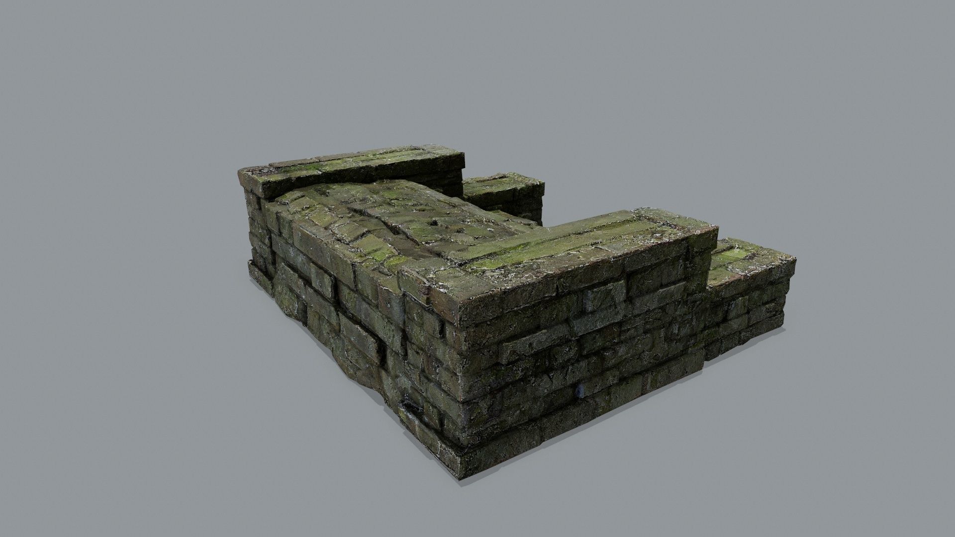 stairs Low-poly 3D model_3