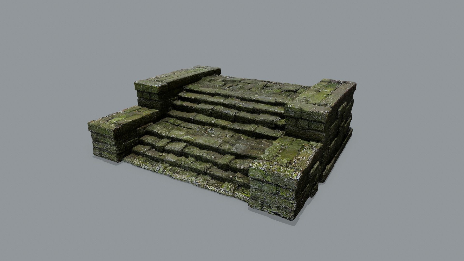 stairs Low-poly 3D model_7