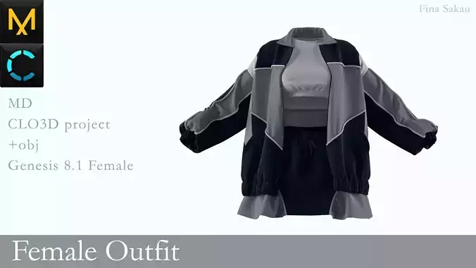 Female Sport Outfit Marvelous Designer
