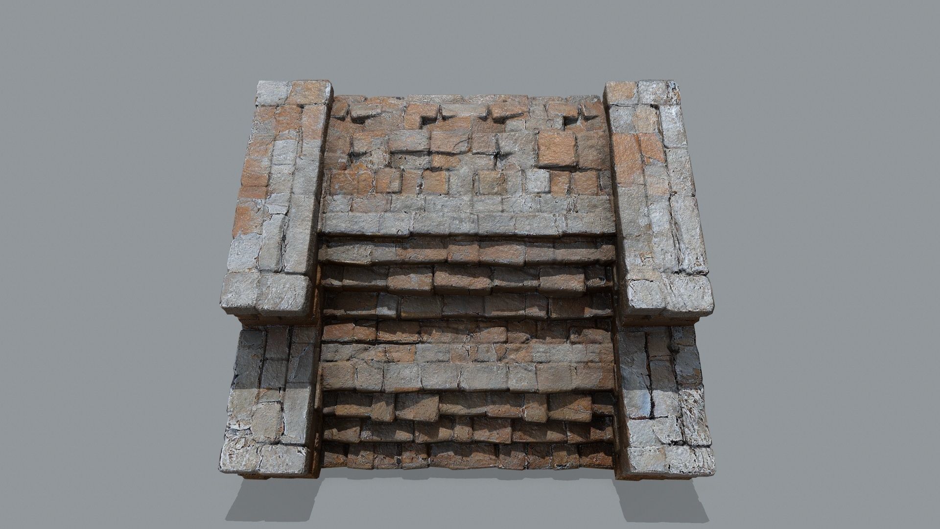 stairs Low-poly 3D model_8