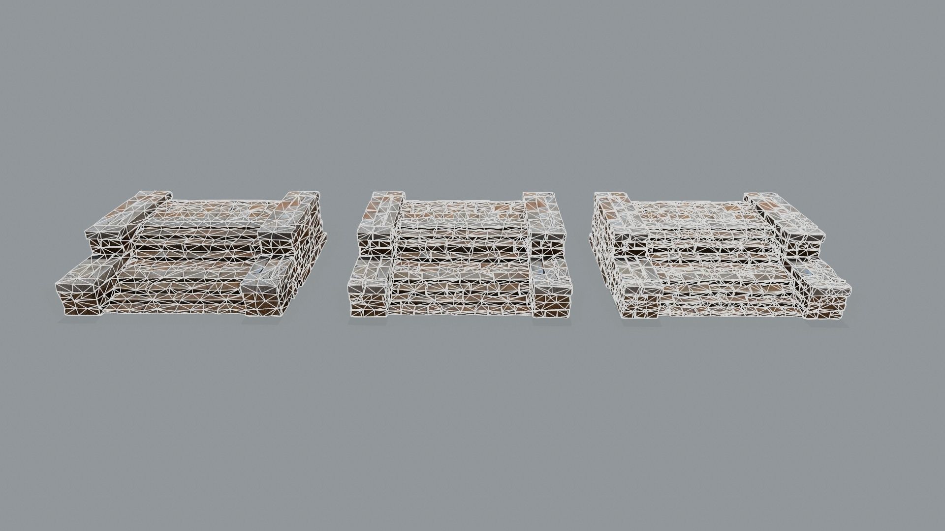 stairs Low-poly 3D model_10