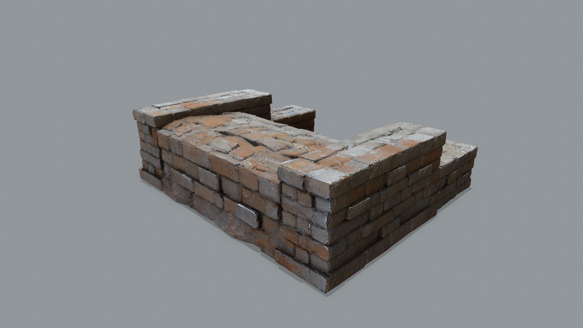 stairs Low-poly 3D model_3