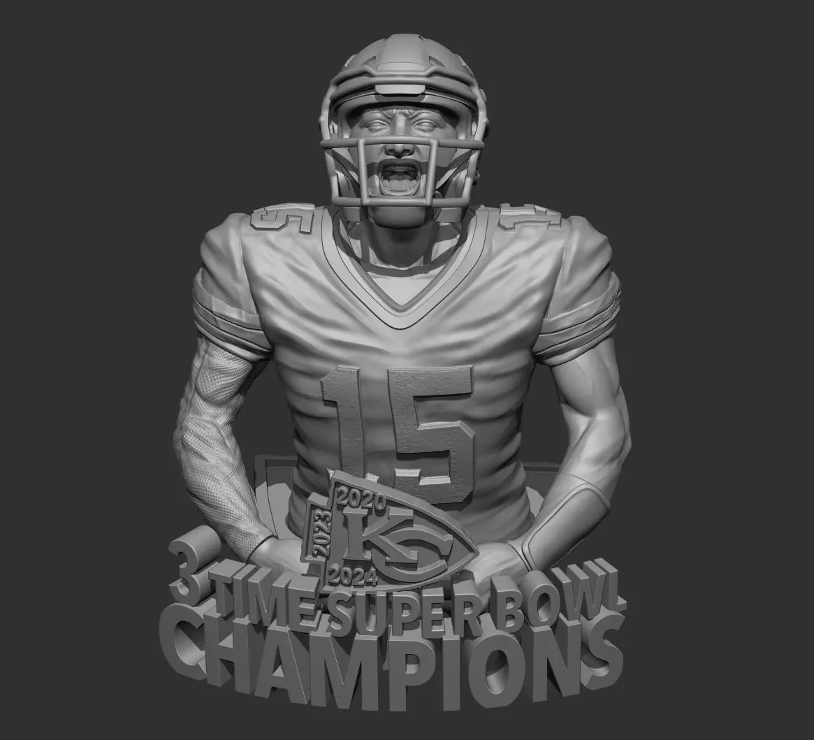 3 Time Super Bowl Champion Patrick Mahomes PART II 3D print model_0