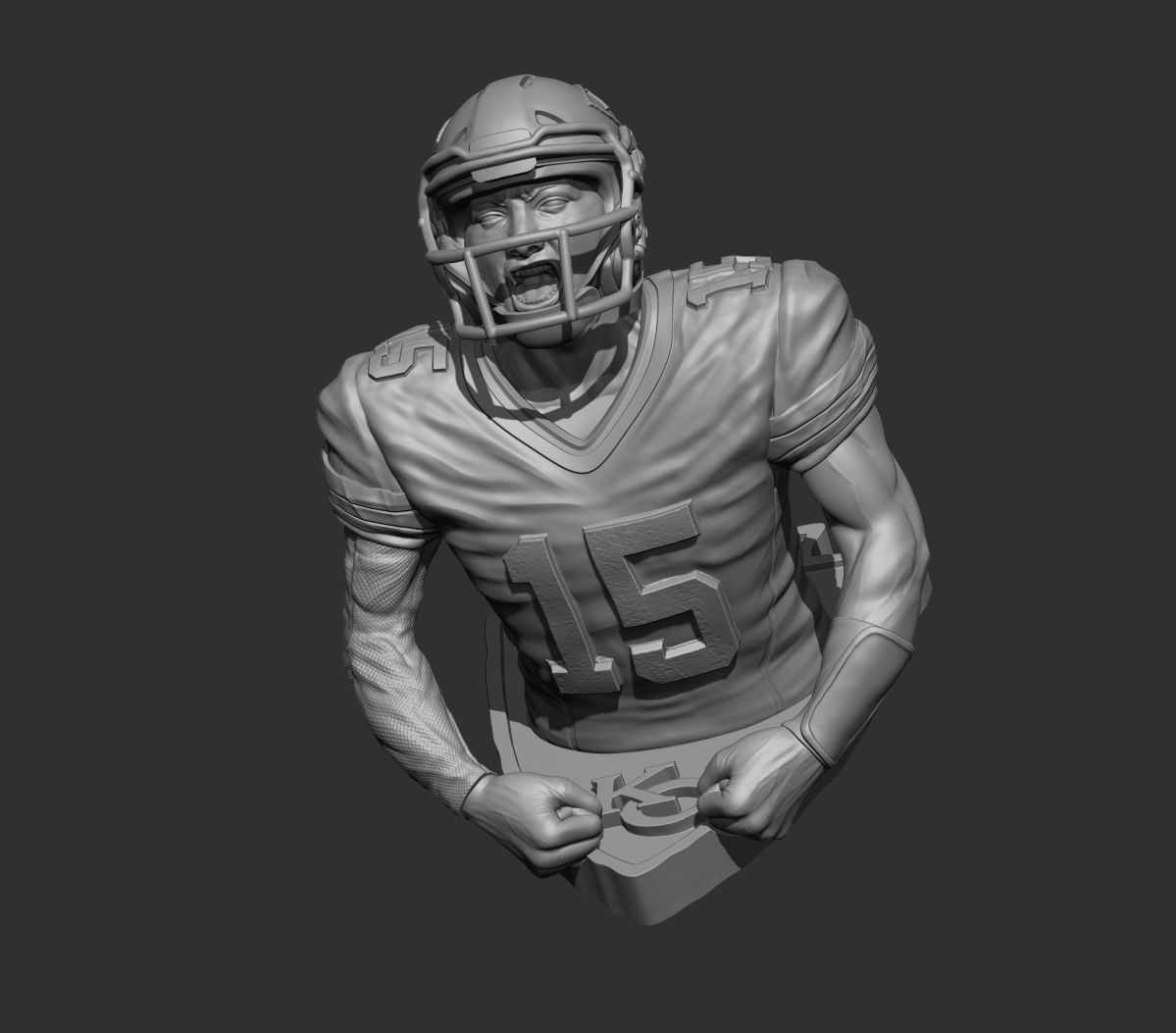 3 Time Super Bowl Champion Patrick Mahomes PART II 3D print model_5