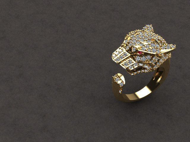 panthar ring 3D print model_2