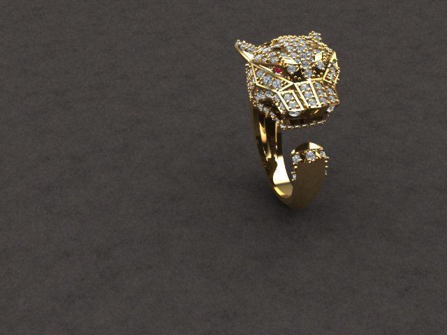 panthar ring 3D print model_3