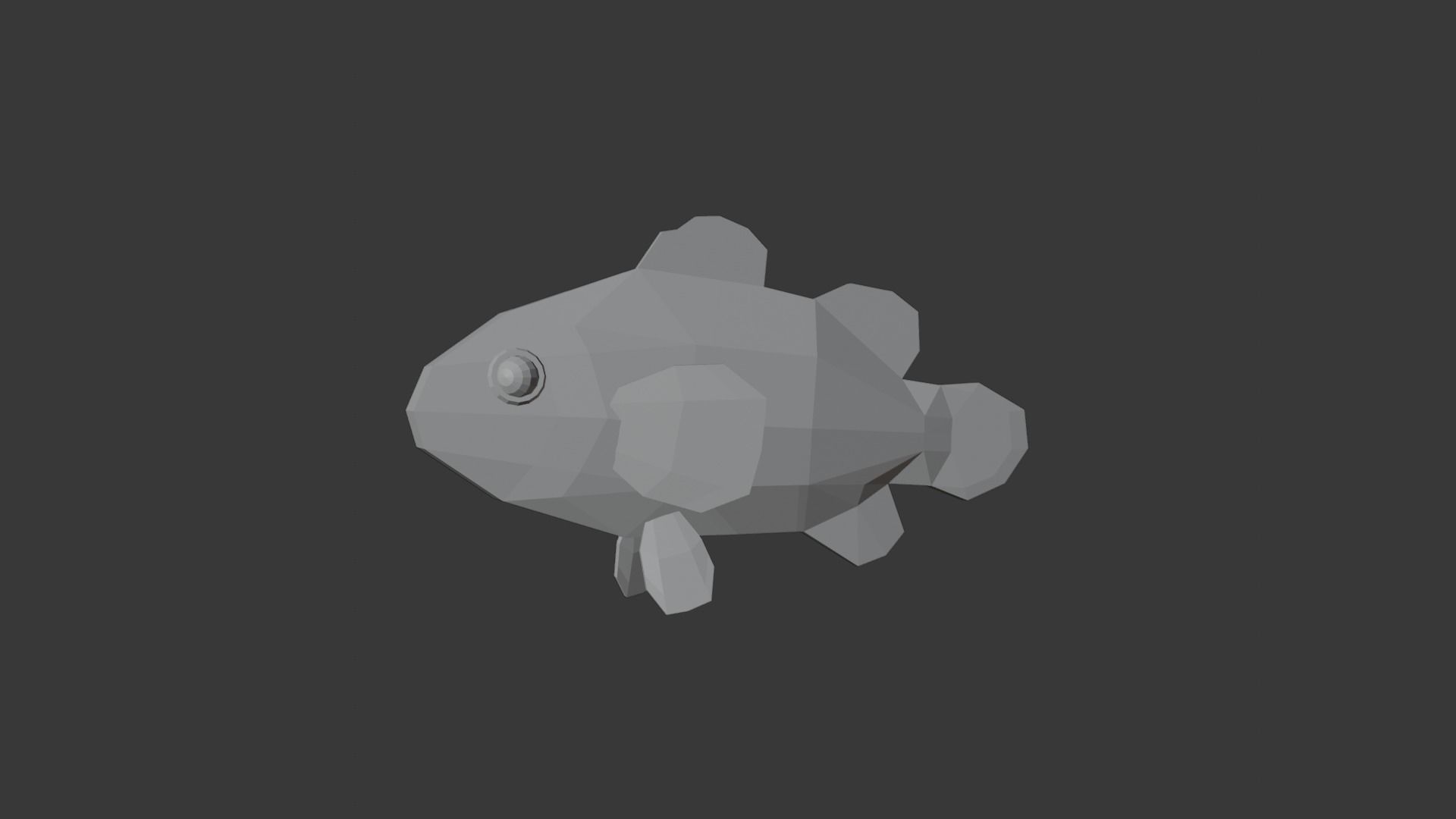 Low poly clownfish Low-poly 3D model_2