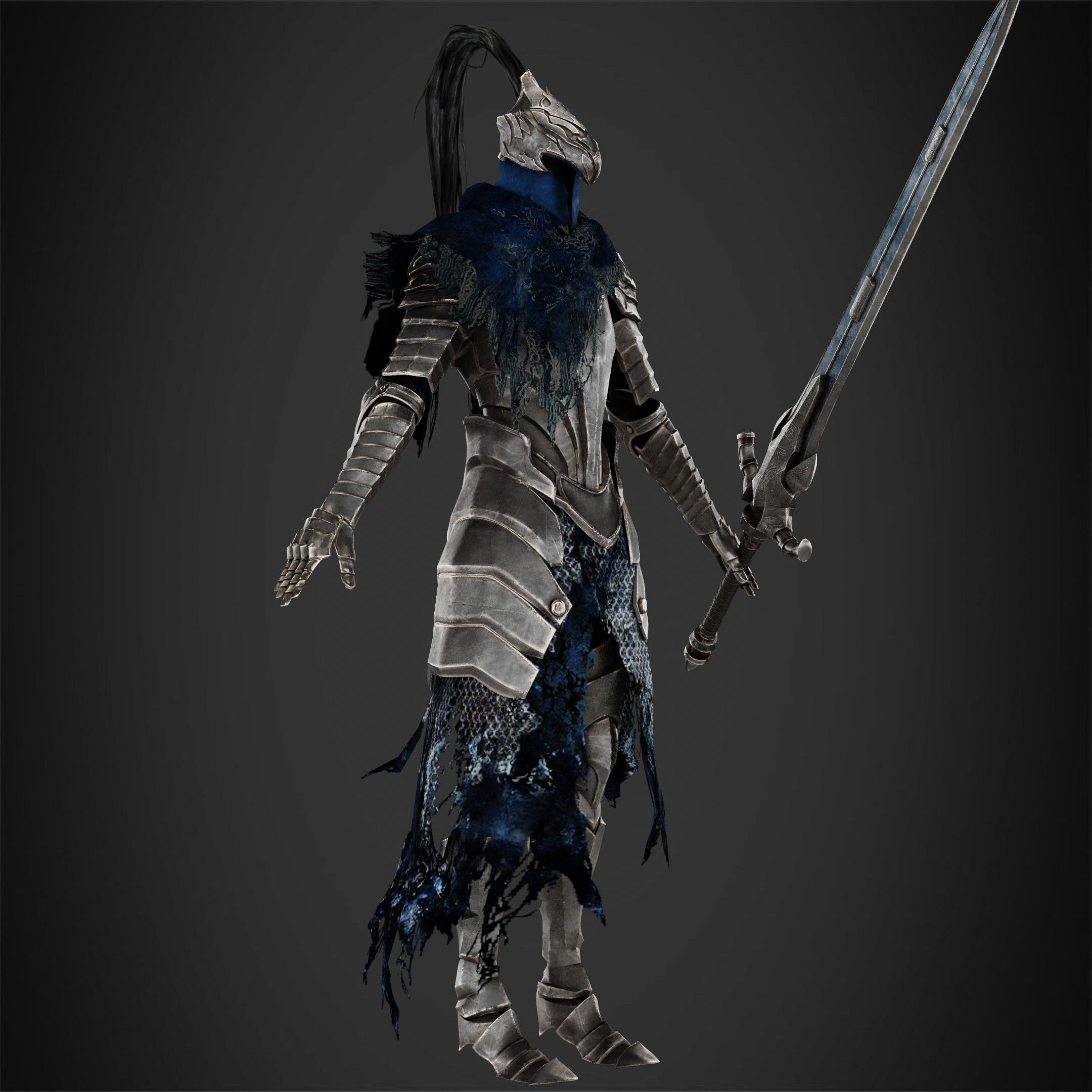 Dark Souls Knight Artorias Armor and Greatsword for Cosplay 3D Model Collection_14