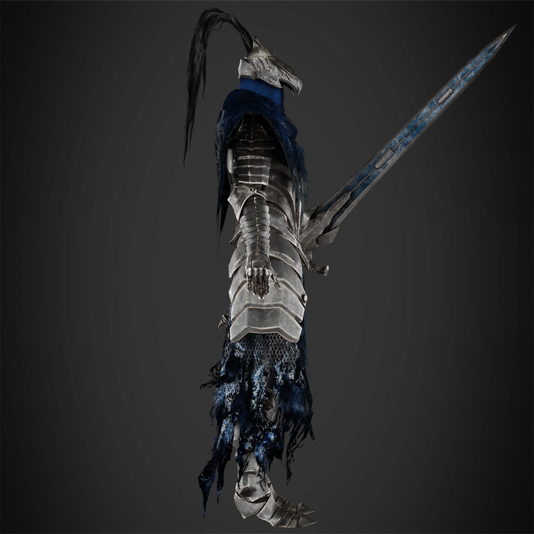 Dark Souls Knight Artorias Armor and Greatsword for Cosplay 3D Model Collection_13