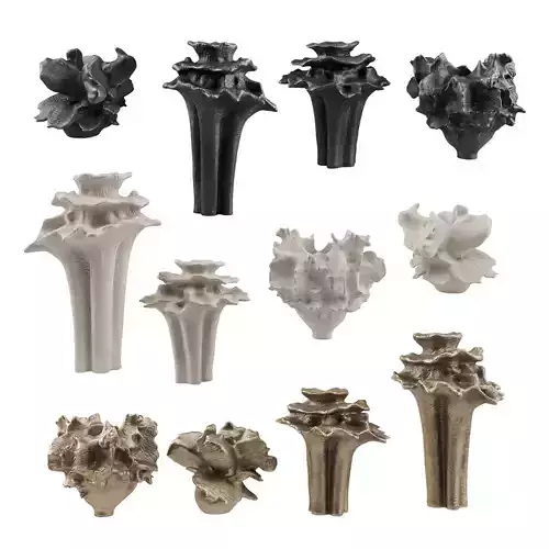 Coral art sculpture vases