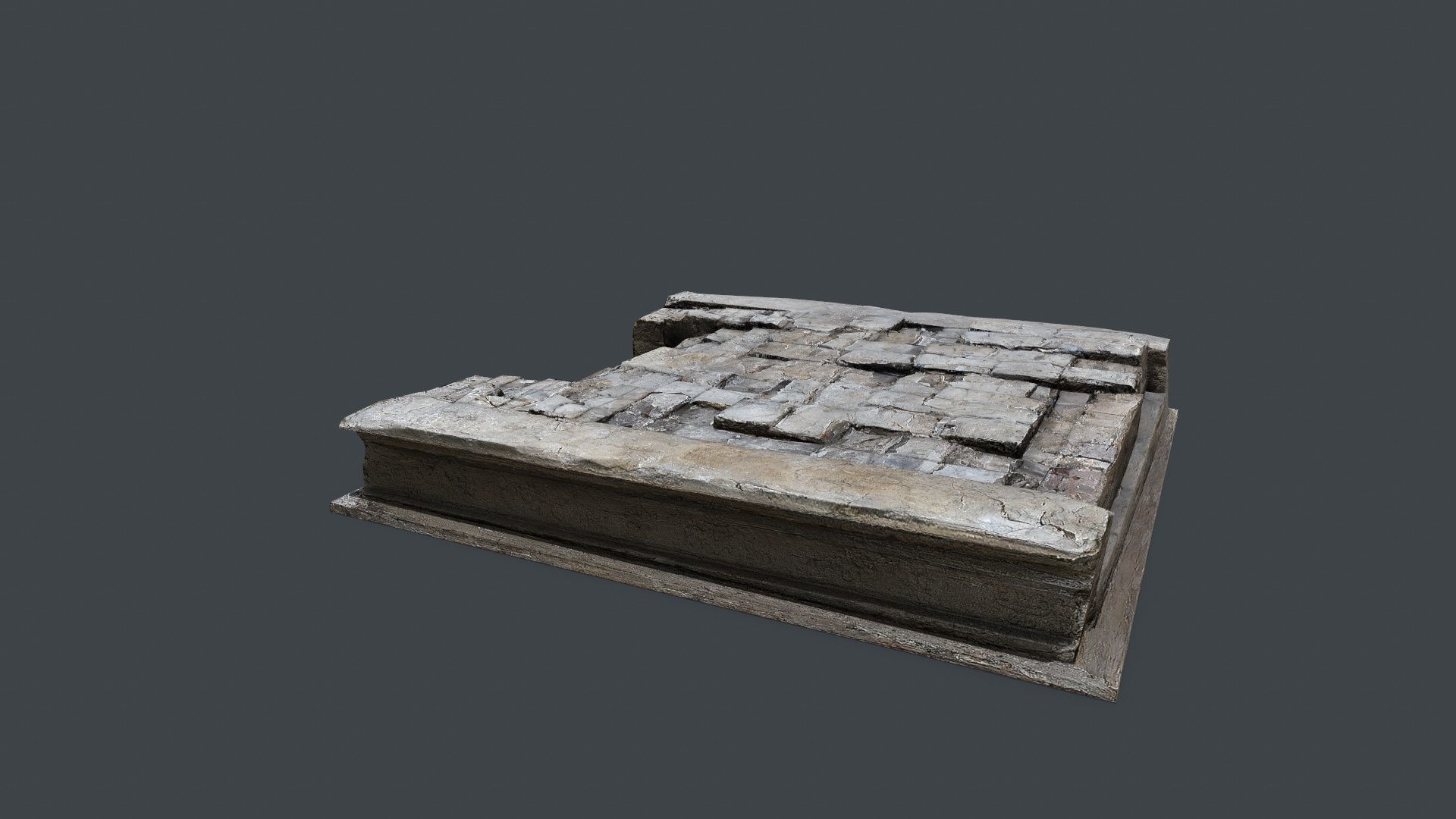 temple Low-poly 3D model_6