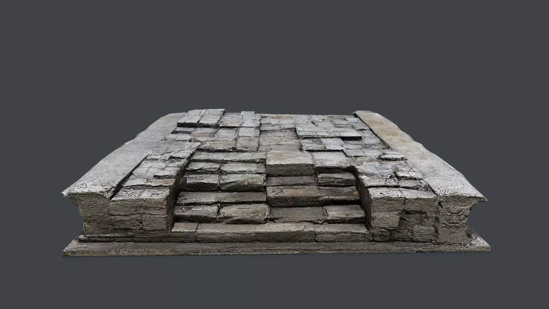 temple Low-poly 3D model_0