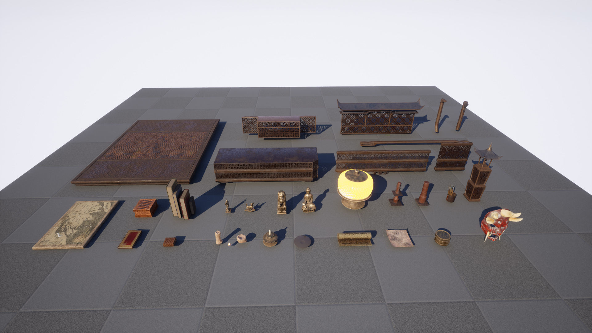 Chinese Study 33 Assets Low-poly 3D model_13