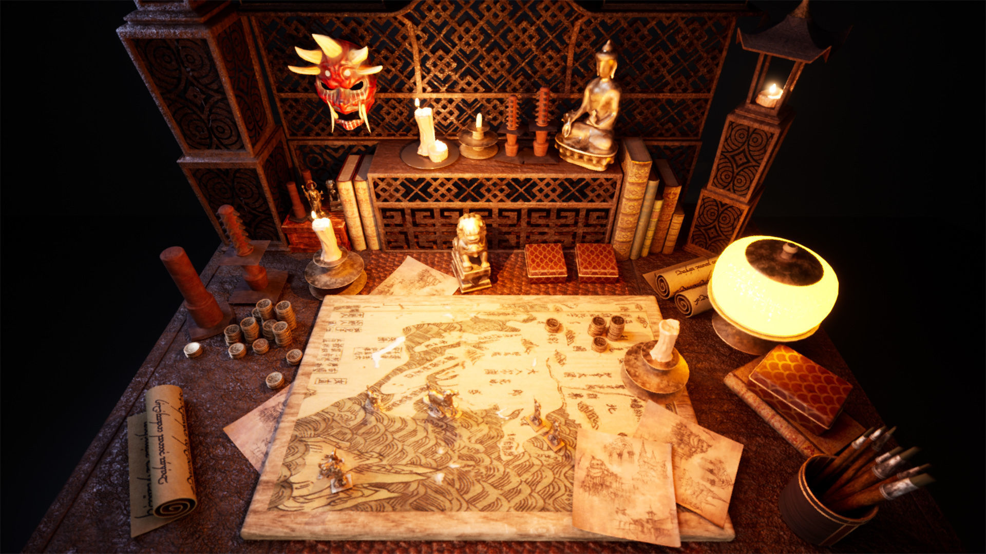 Chinese Study 33 Assets Low-poly 3D model_6