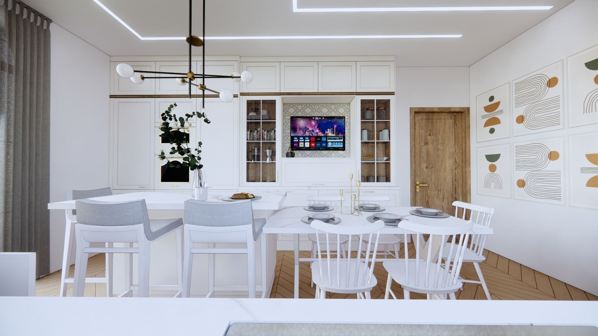 Classic kitchen 3D model_2