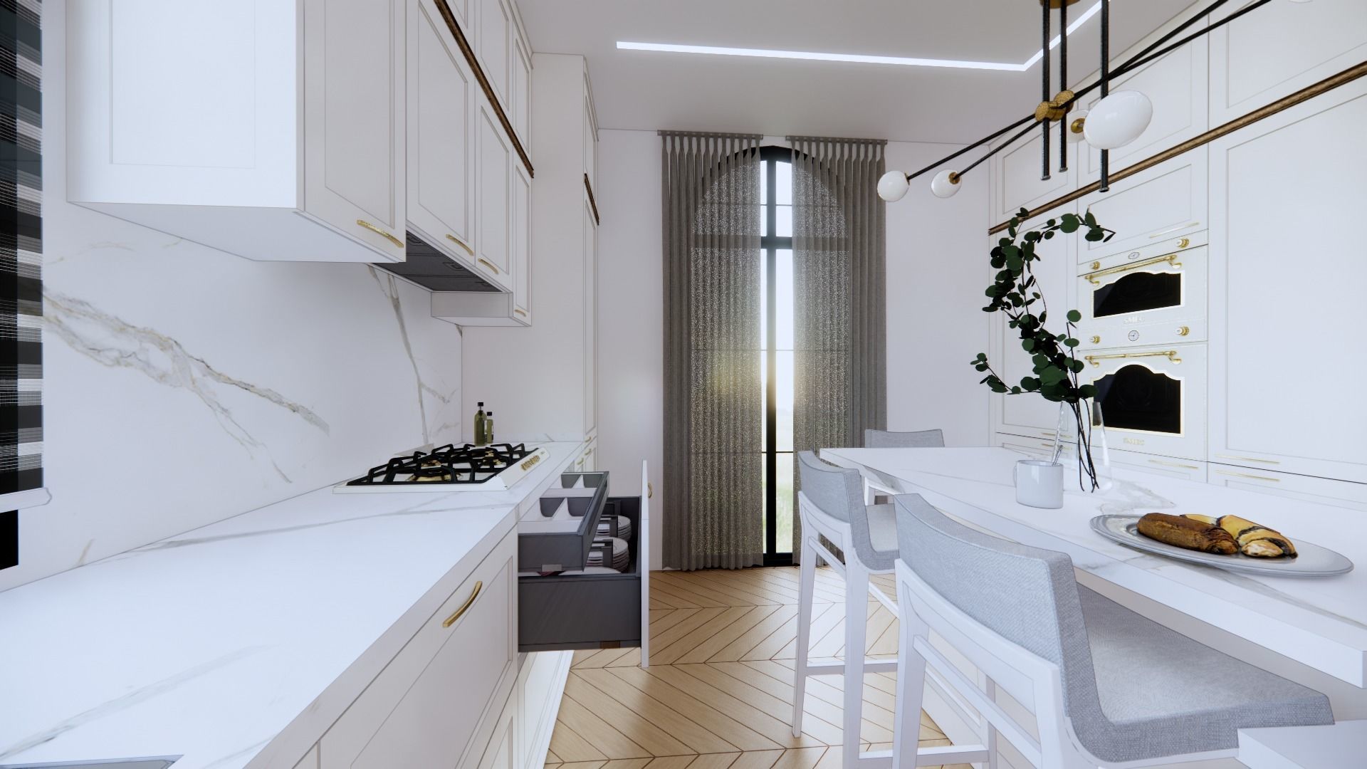 Classic kitchen 3D model_6