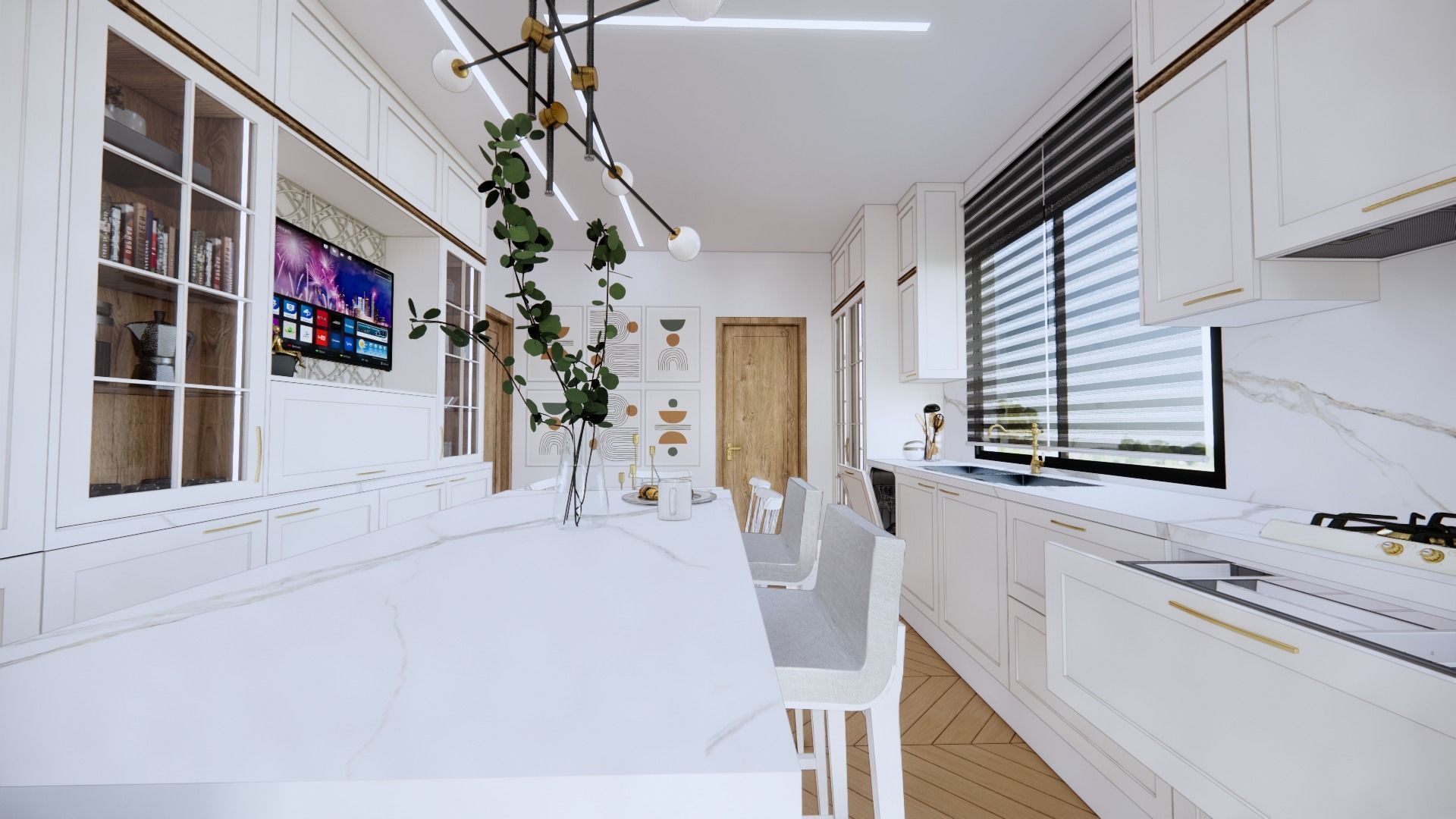 Classic kitchen 3D model_3