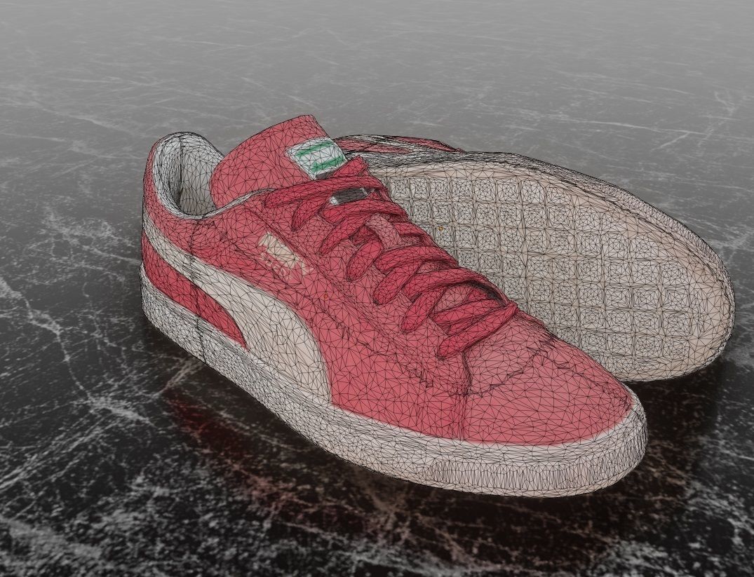 PUMA 3D SHOES - PINK - SUEDE Low-poly 3D model_13